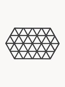 Dessous-de-plat en silicone Triangle, 2 pièces, Silicone, Noir, larg. 24 x long. 14 cm