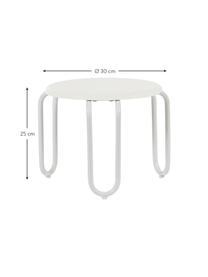 Taburete Linus, Asiento: tablero de fibras de dens, Patas: acero pintado, Blanco, Ø 30 x Al 25 cm