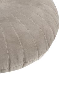 Coussin rond en velours Monet, Beige, Ø 40 cm