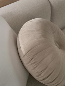 Coussin rond en velours Monet, Beige, Ø 40 cm