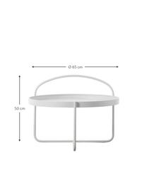 Kulatý konferenční stolek Melbury, Ocel s práškovým nástřikem, Bílá, Ø 65 cm, V 50 cm