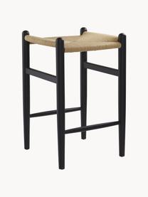 Barová stolička z březového dřeva Nattavaara, Černá, béžová, Š 42 cm, V 65 cm