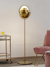 Verstelbare vloerlamp Multi-Lite, Lamp: gecoat aluminium, Glanzend goudkleurig, H 148 cm