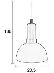Lampa wisząca Charlie, Szary, blady różowy, Ø 21 cm x W 24 cm