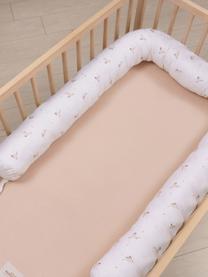 Handgemaakt katoenen babynest Comfort, Matras: schuim, Gebroken wit, ganzenmotief, B 55 x L 85 cm