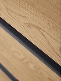 Regał Seaford, Stelaż: metal lakierowany proszko, Beżowy o wyglądzie drewna, czarny, S 77 x W 175 cm