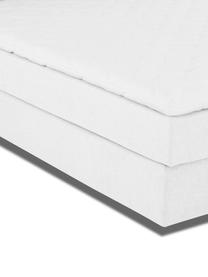 Premium boxspring bed Phoebe, Matras: 7-zones-pocketveringkern , Poten: gelakt massief beukenhout, Licht witgrijs, 200 x 200 cm