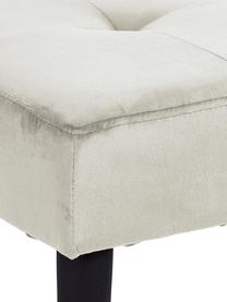 Fluwelen Poef Glory in beige, Bekleding: polyester fluweel Met 25., Fluweel beige, B 50 x H 45 cm