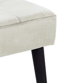 Tabouret en velours beige Glory, Velours beige, larg. 50 x haut. 45 cm