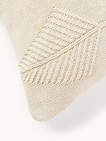 Housse de coussin en coton avec motif hivernal Beryl, 100% coton, Beige clair, larg. 30 x long. 50 cm