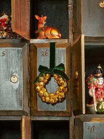 Weihnachtskränze Ribbon, 2er-Set, Eisen, beschichtet, Goldfarben, Set mit verschiedenen Größen