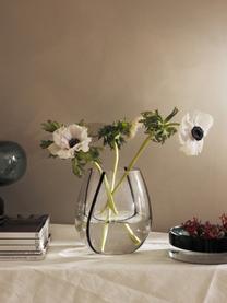Vase en verre Kira, haut. 18 cm, Verre sodo-calcique, Transparent, noir, Ø 17 x haut. 18 cm