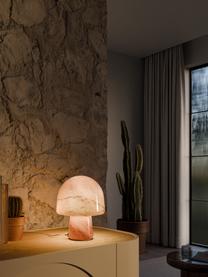Malá stolová lampa so vzhľadom mramoru Talia, Mramorový vzhľad koralovočervená, Ø 20 x V 26 cm