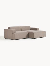 Ecksofa Melva (3-Sitzer), Bezug: 100 % Polyester Der hochw, Gestell: Massives Kiefernholz, Spa, Webstoff Taupe, B 238 x T 143 cm, Eckteil rechts