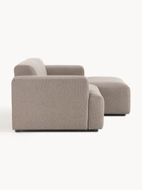 Ecksofa Melva (3-Sitzer), Bezug: 100 % Polyester Der hochw, Gestell: Massives Kiefernholz, Spa, Webstoff Taupe, B 238 x T 143 cm, Eckteil rechts