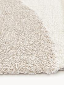 Tapis moelleux à poils longs texturé Jade, Beige, blanc crème, larg. 120 x long. 180 cm (taille S)