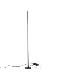 Lámpara de pie pequeña regulable LED Whisper, Estructura: metal recubierto, Cable: plástico, Negro, Ø 15 x Al 125 cm