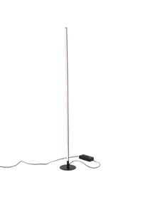 Lampada piccola  da terra dimmerabile a LED nera Whisper, Struttura: metallo rivestito, Nero, Ø 15 x Alt. 125 cm