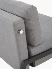 Schlafsofa Edward (2-Sitzer) mit Metall-Füssen, ausklappbar, Bezug: 100% Polyester 40.000 Sch, Webstoff Grau, B 152 x T 96 cm