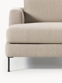 Ecksofa Cucita (3-Sitzer), Bezug: Webstoff (100% Polyester), Gestell: Massives Kiefernholz, Webstoff Beige, B 262 x T 163 cm, Eckteil links