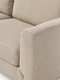 Ecksofa Cucita (3-Sitzer), Bezug: Webstoff (100% Polyester), Gestell: Massives Kiefernholz, Füße: Metall, lackiert Dieses P, Webstoff Beige, B 262 x T 163 cm, Eckteil links