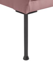 Sametový šezlong Fluente, Starorůžová, Š 202 cm, H 85 cm, opěradlo na levé straně