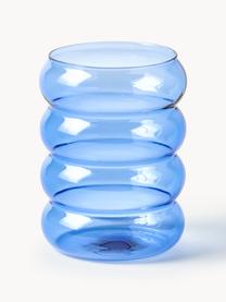 Mondgeblazen waterglazen Bubbly, set van 4, Borosilicaatglas, Meerkleurig, transparant, Ø 8 x H 10 cm, 320 ml