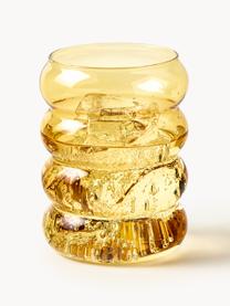 Mondgeblazen waterglazen Bubbly, set van 4, Borosilicaatglas, Meerkleurig, transparant, Ø 8 x H 10 cm, 320 ml
