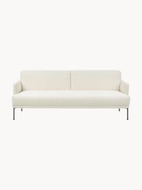 Teddy-Schlafsofa Fluente (3-Sitzer), Bezug: Teddy (100 % Polyester) D, Gestell: Massives Kiefernholz, FSC, Teddy Cremeweiss, B 220 x T 88 cm