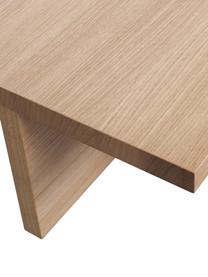 Moderner Couchtisch Angle, Mitteldichte Holzfaserplatte (MDF) mit Eichenholzfurnier, Helles Holz, B 135 x H 27 cm