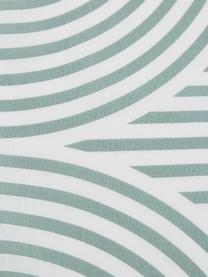 Vzorované bavlněné povlečení Arcs, Zelená, bílá, 200 x 200 cm + 2 polštáře 80 x 80 cm