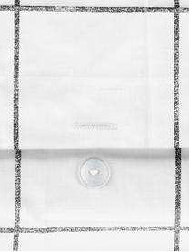 Karierter Baumwollperkal-Kissenbezug Juna, 50 x 70 cm, Webart: Perkal Fadendichte 180 TC, Weiss & Schwarz, B 50 x L 70 cm