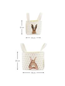 Aufbewahrungskörbe-Set Happy Hase aus Baumwolle, 2er-Set, Baumwolle, Braun, Weiß, Schwarz, Set mit verschiedenen Größen