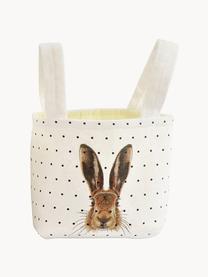 Aufbewahrungskörbe-Set Happy Hase aus Baumwolle, 2er-Set, BAUMWOLLE, Hellbeige, Braun, Mehrfarbig, Set mit verschiedenen Grössen