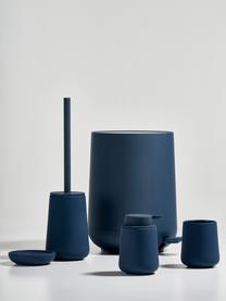 Dosificador de jabón de porcelana Nova One, Recipiente: porcelana, Dosificador: plástico, Azul, Ø 8 x Al 12 cm