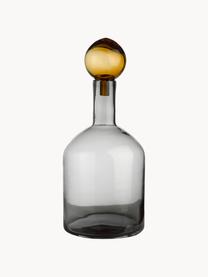 Mundgeblasene Deko-Flaschen Bubbles, 4er-Set, Glas, mundgeblasen, Grautöne, Brauntöne, Set mit verschiedenen Größen