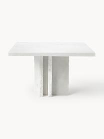 Table basse en marbre Selene, Marbre, Blanc, marbré, larg. 55 x prof. 55 cm