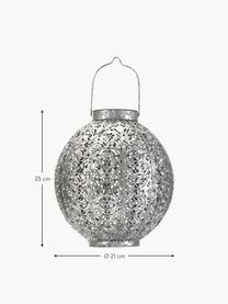 Solar Außenleuchte Sunshine Aura zum Hängen oder Stellen, Silberfarben, Ø 21 x H 25 cm