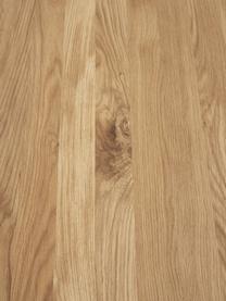 Mesa de comedor redonda de madera de roble maciza Archie, Ø 110 cm, Madera de roble maciza barnizada
100% madera con certificado FSC, procedente de silvicultura sostenible, Madera de roble, Ø 110 x Al 76 cm