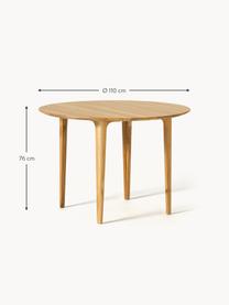 Ronde eettafel Archie van eikenhout, Ø 110 cm, Massief eikenhout, geolied

Dit product is gemaakt van duurzaam geproduceerd, FSC®-gecertificeerd hout., Eikenhout, Ø 110 x H 76 cm