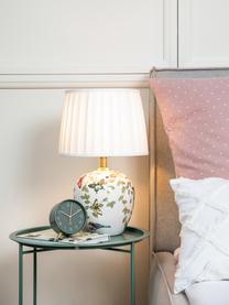 Keramische tafellamp Mansion, Lampenkap: textiel, Lampvoet: keramiek, Wit, meerkleurig, Ø 31 x H 45 cm