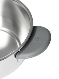 Pentola in acciaio inox con coperchio Premium, Coperchio: silicone, vetro, Argentato, grigio, Ø 24 x Alt. 12 cm