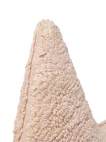 Cojín peluche artesanal de algodón Star, Funda: 97% algodón, 3% fibra sin, Beige claro, An 54 x Al 54 cm