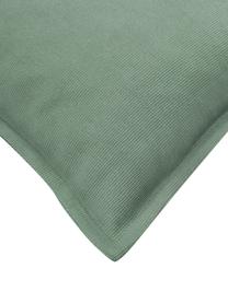 Housse de coussin en coton vert sauge Mads, 100 % coton, Vert sauge, larg. 30 x long. 50 cm