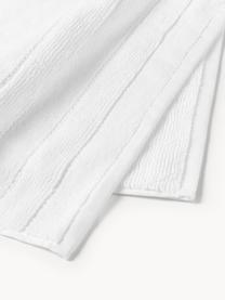 Lot de serviettes de bain avec bordure décorative Luxe, set de tailles variées, Blanc, 3 éléments (1 serviette invité, 1 serviette de toilette et 1 drap de bain)