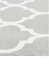 Ručně tkaný tenký bavlněný koberec Amira, 100 % bavlna, Světle šedá, bílá, Š 160 cm, D 230 cm (velikost M)