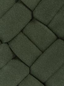 Housse de coussin tissé 40x40 vert foncé Norman, Vert foncé, larg. 40 x long. 40 cm