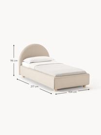 Jednolůžková postel Ebba, Béžová, Š 90 cm, D 200 cm