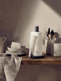 Marmor-Küchenrollenhalter Agata, Marmor, Anthrazit, marmoriert, Ø 15 x H 30 cm