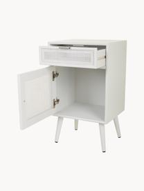 Table de chevet rustique Cayetana, Blanc, larg. 42 x haut. 71 cm